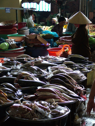 Fischstand im Markt
