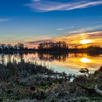 Fischteich im Sonnenuntergang