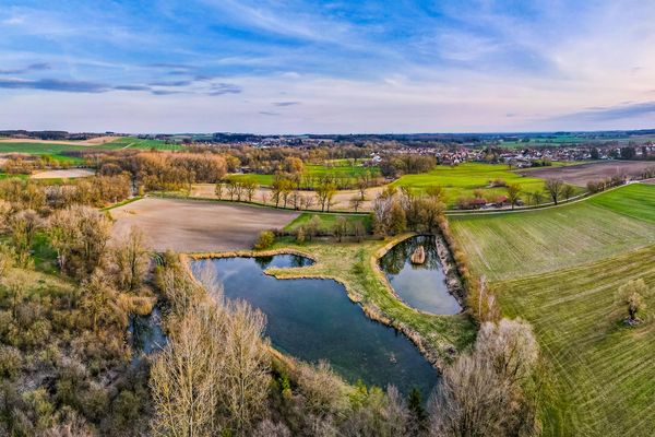 Fischteiche von oben