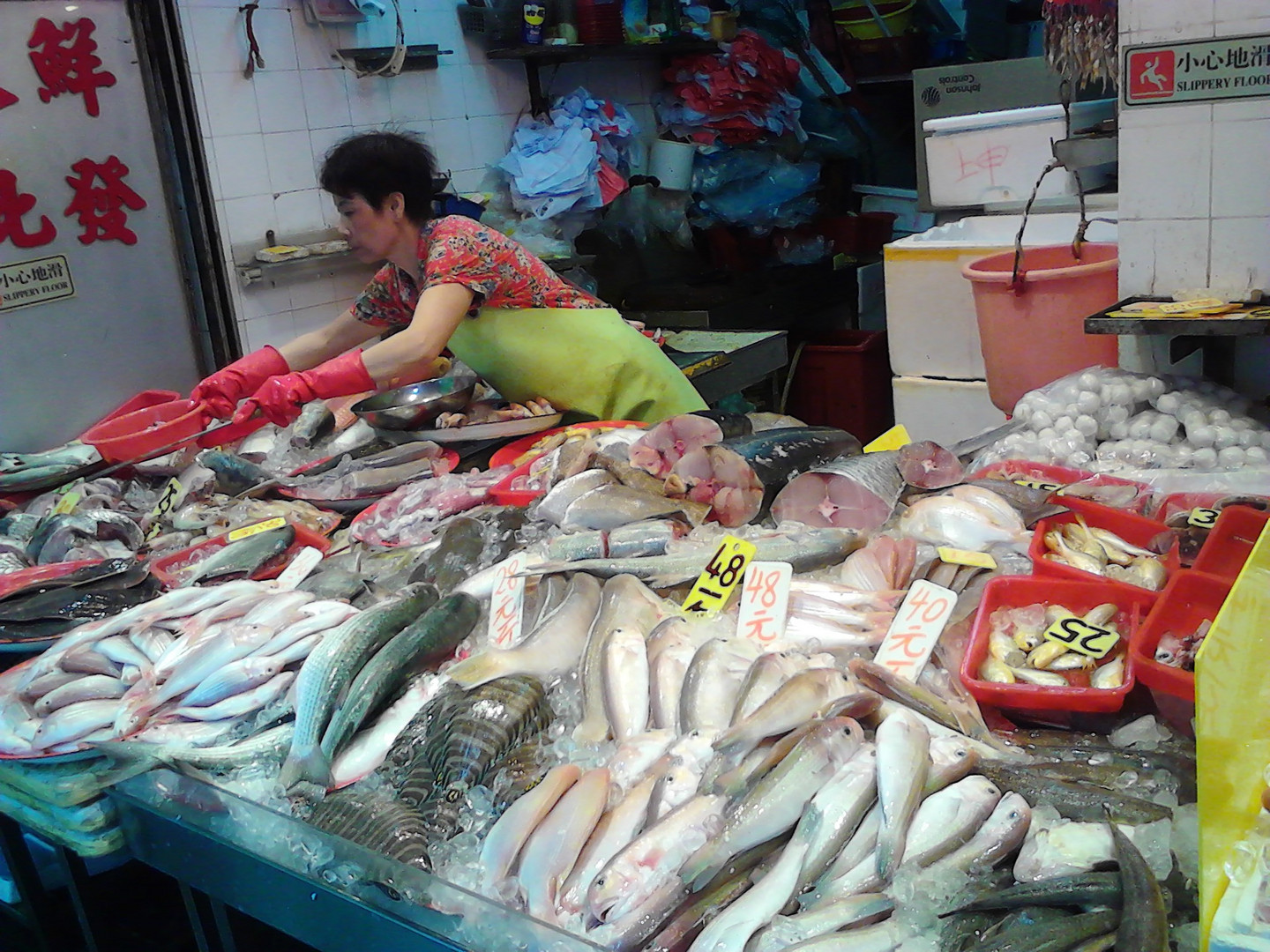 Fischverkäufer in Hongkong