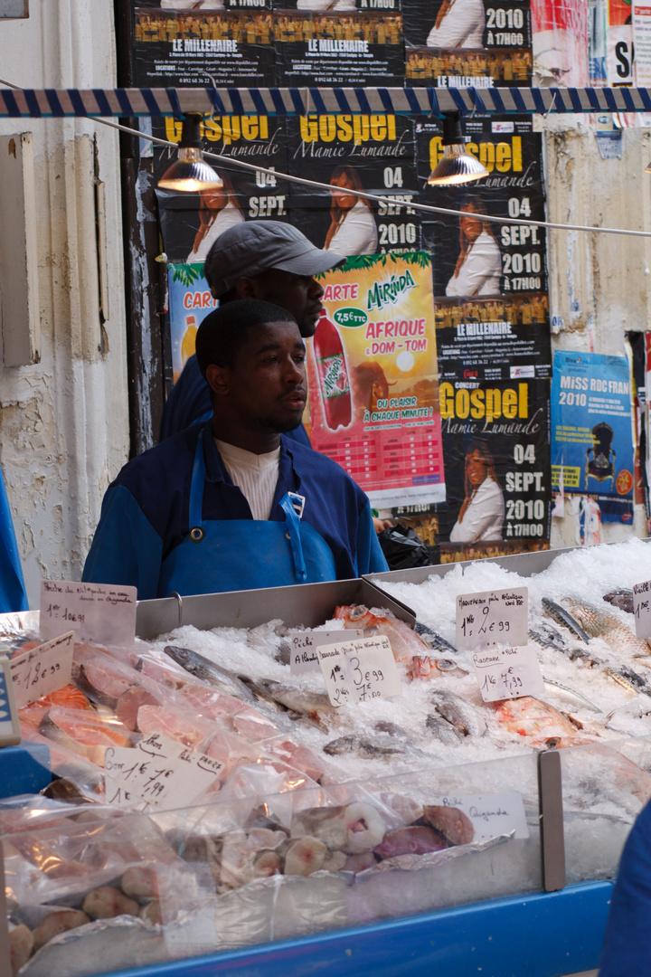 Fischverkäufer in Paris