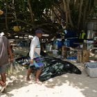 ...Fischverkauf am Beau Vallon...