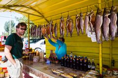 Fischverkauf am Issyk-Kul-See