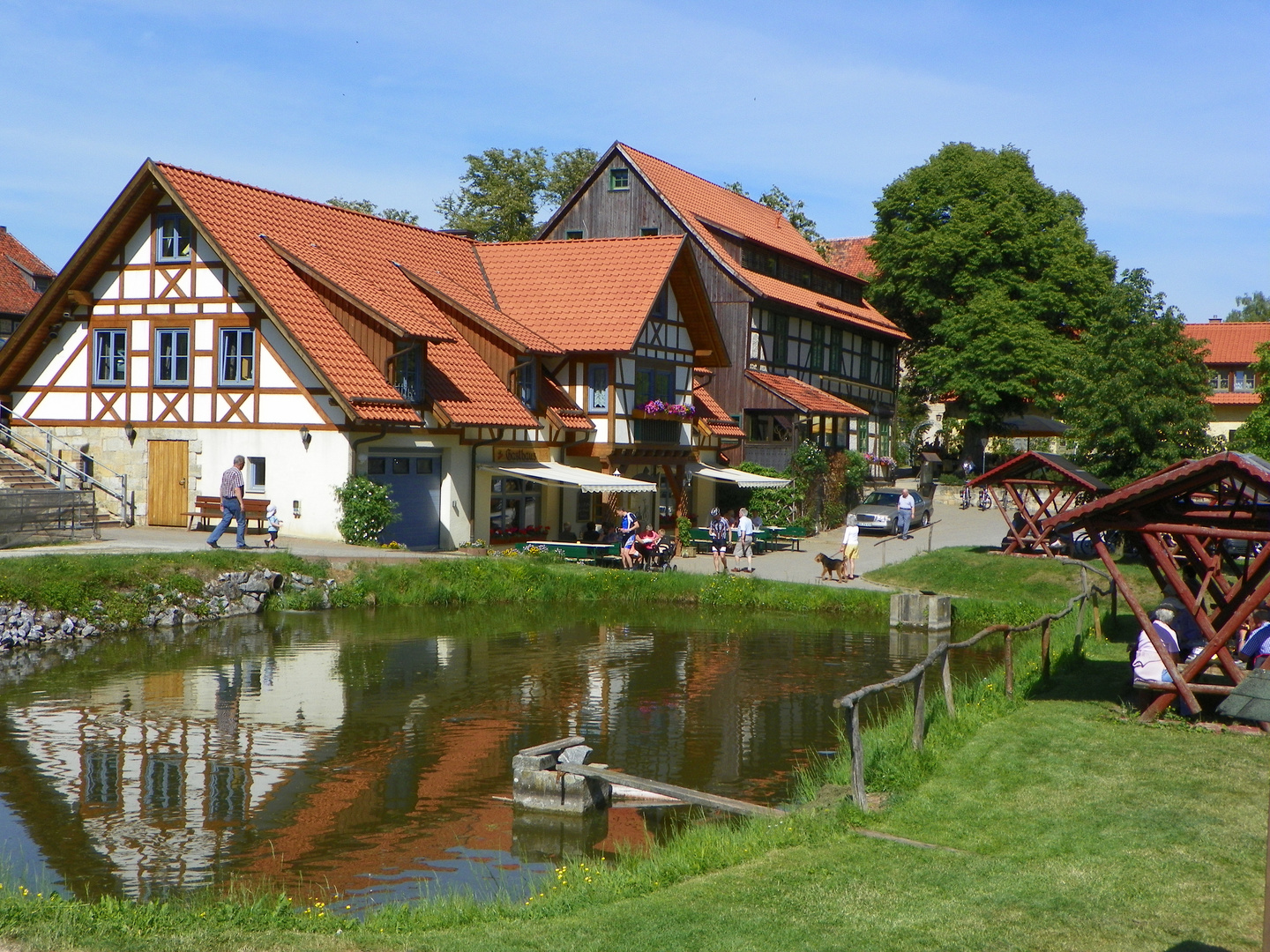 Fischzuchtanlagen mit Gaststätten am Kloster Michaelstein / Harz