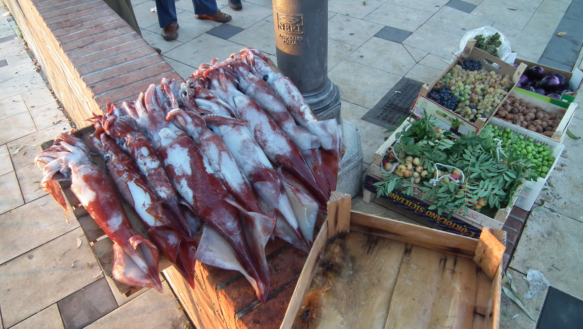 FISH UND GEMUSE AM STRAND