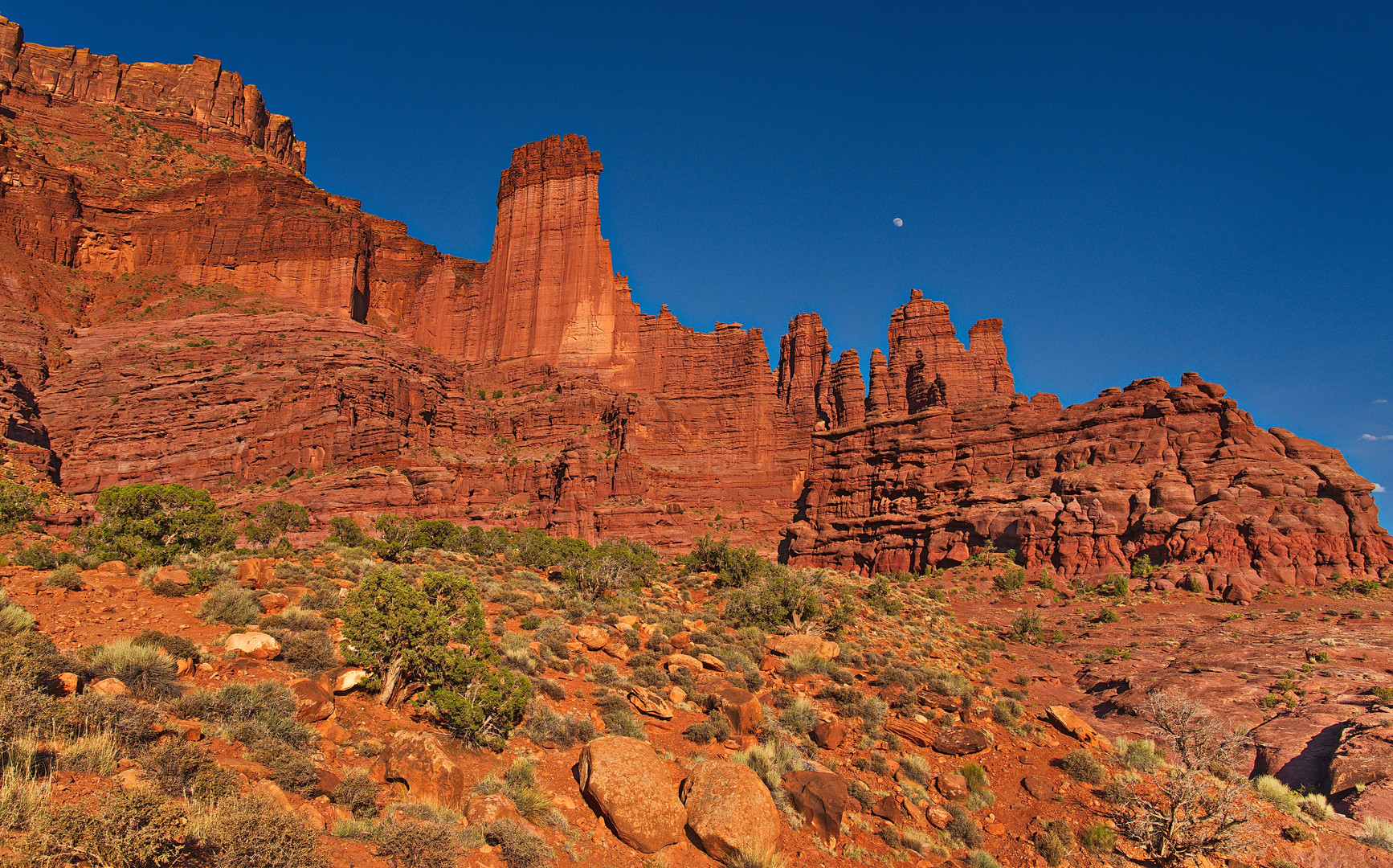 Fisher Towers & moon