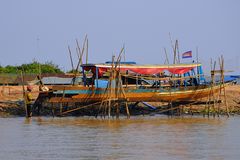 Fisher vessel at the simple wharf