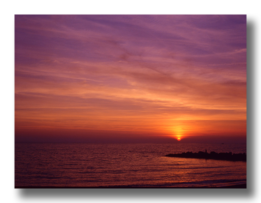 Fisherman at sunset