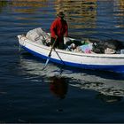 fisherman at titicaca lake