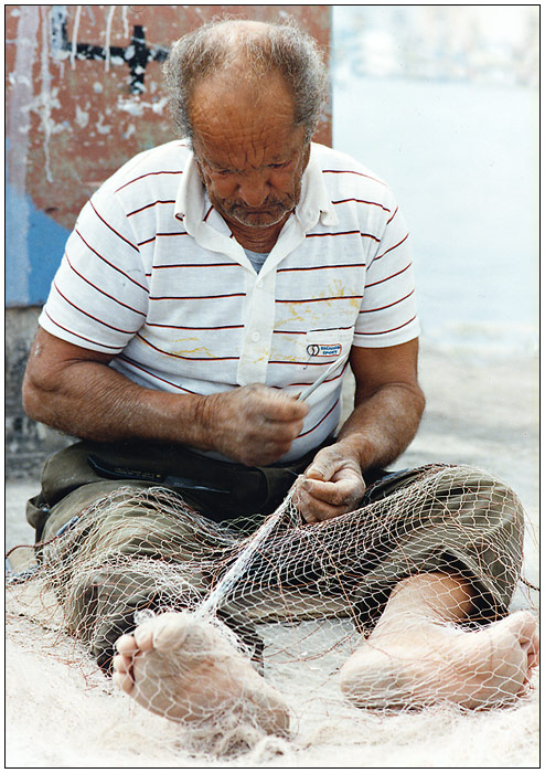 fisherman at work