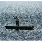 Fisherman in Austrian Lake (Ossiachersee)