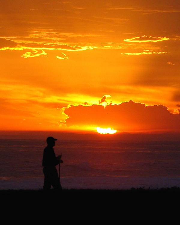 ..fisherman on his way back..