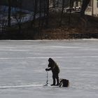 Fisherman on ice