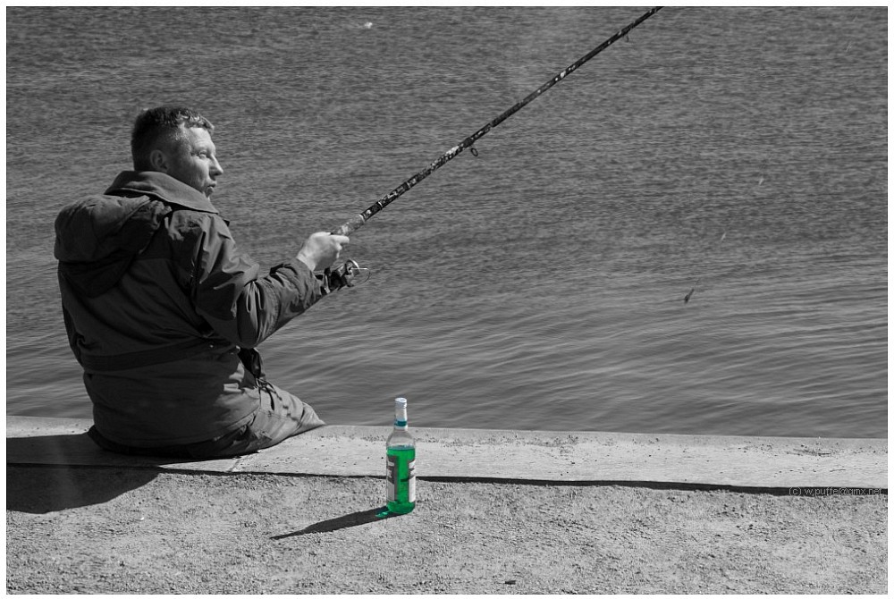 Fisherman’s dangerous Friend, the Bottle. :-D