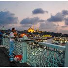 Fishermen and Galata Bridge 