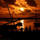 fishermen at sunrise