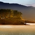 Fishermen at sunset