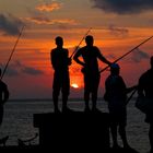 Fishermen at the Malecon - Cuba