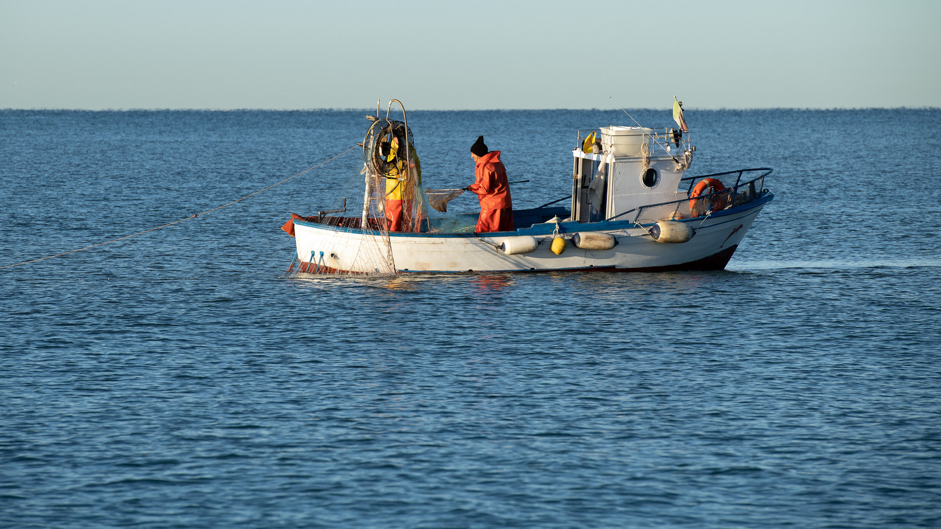 Fishermen at work