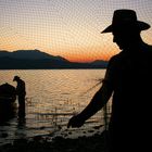 fishermen in Lake Beysehir