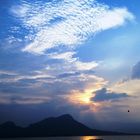 ***Fishermen on Lake Jatiluhur with Giant 'Eagle' Cloud