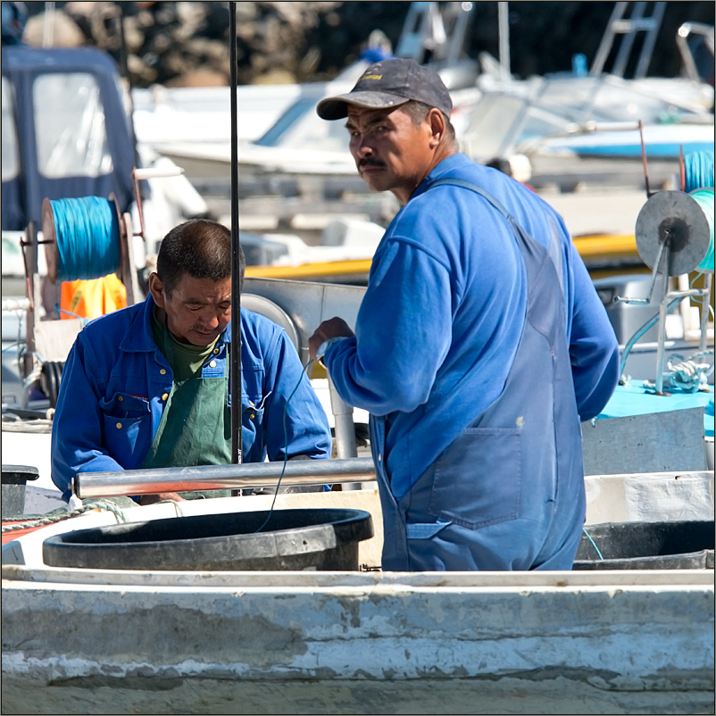 fishermen preparing their work