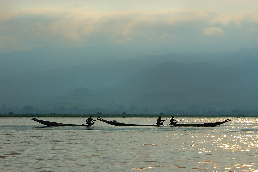 Fishers at the early morning