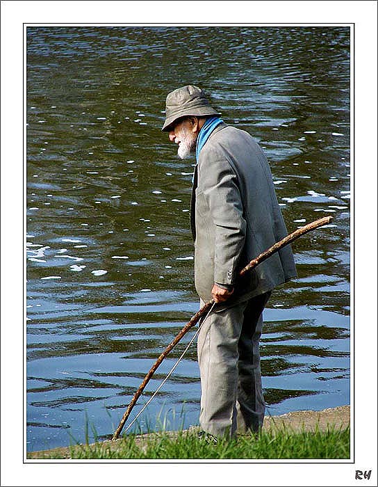 fishing a sunny day