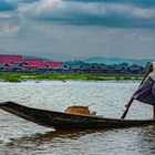 Fishing artist on the Inle lake