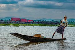 Fishing artist on the Inle lake