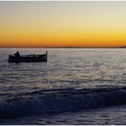 Fishing at sunset