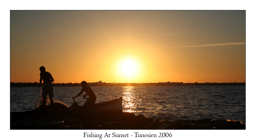 Fishing At Sunset