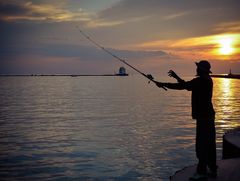 Fishing at the Lorain Lighthouse 2