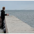 Fishing between the rain showers