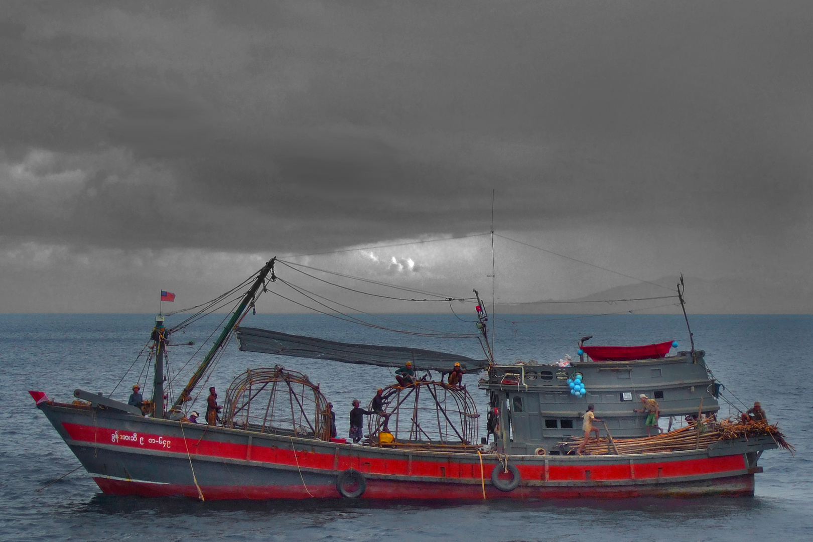 Fishing boat in Mergui archipelago