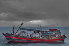 Fishing boat in Mergui archipelago