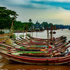 Fishing boats at the other river side