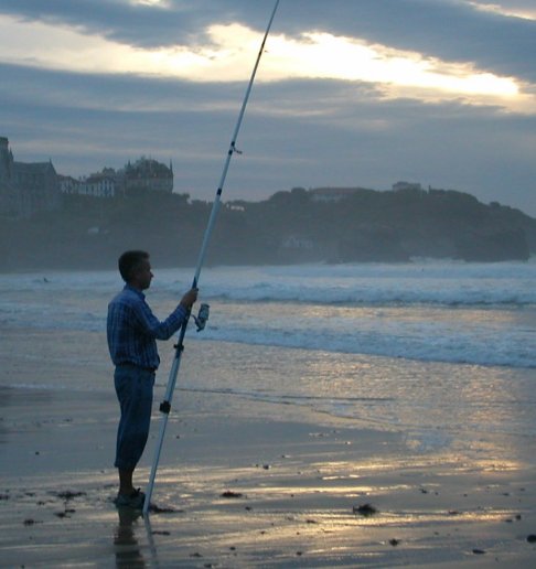 Fishing by sunset