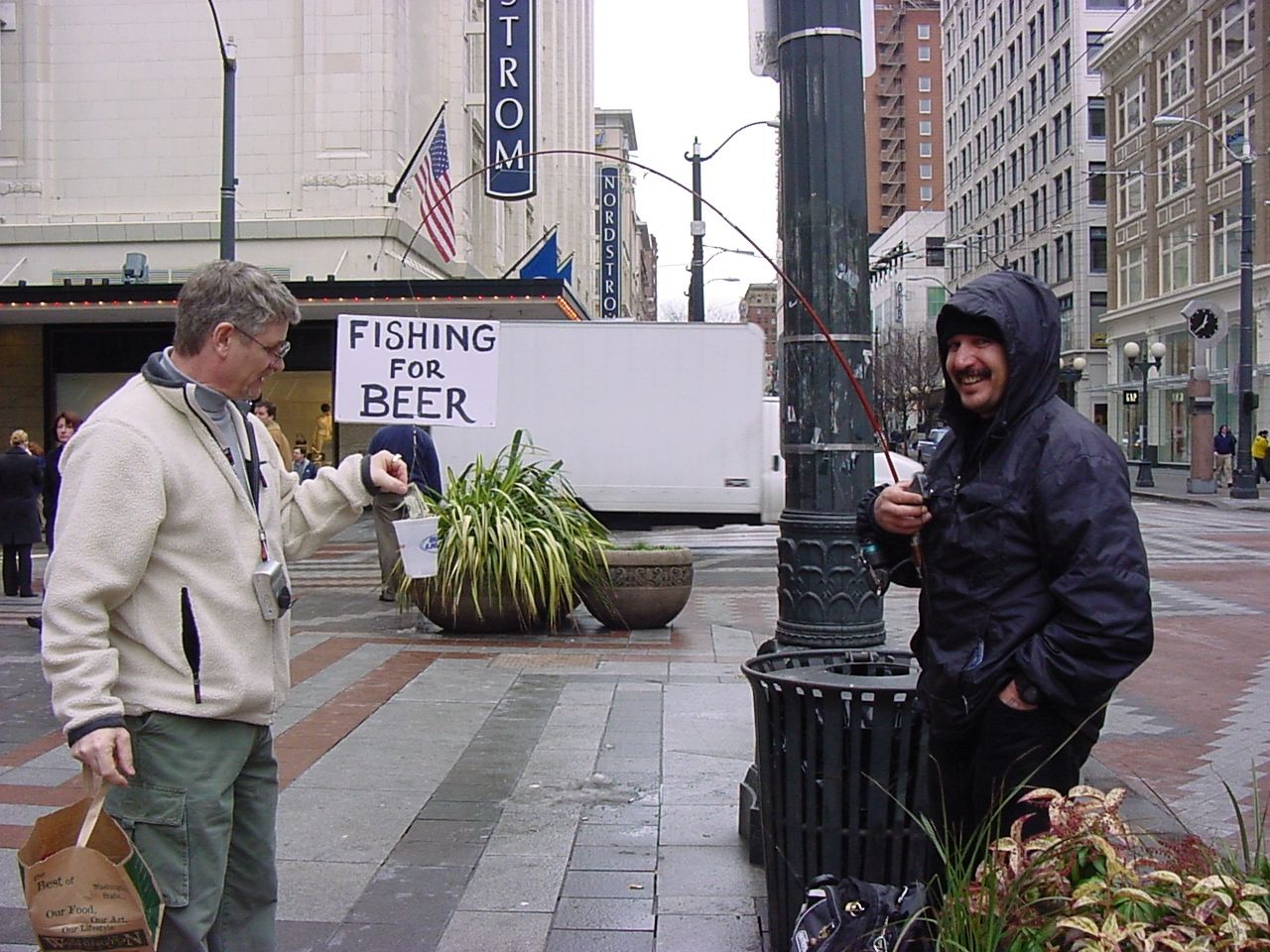 fishing for beer