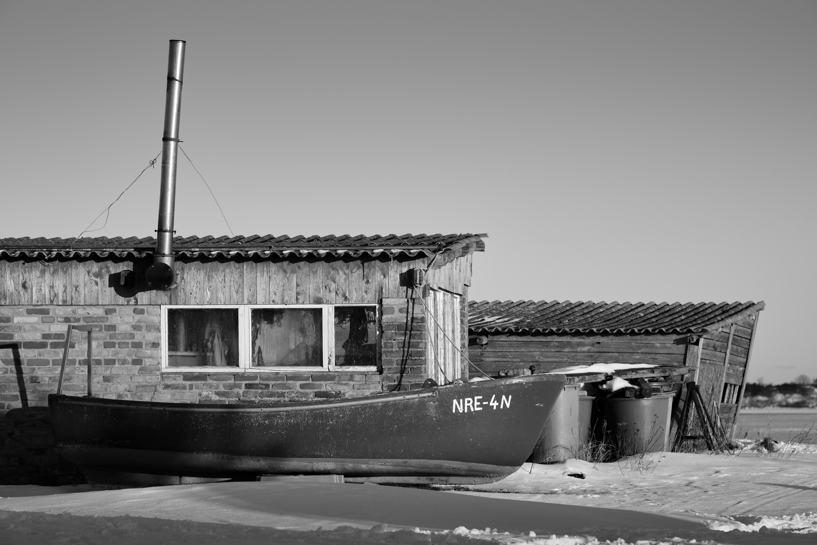 fishing huts