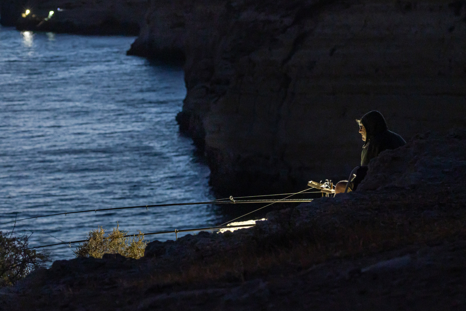 fishing in the dark