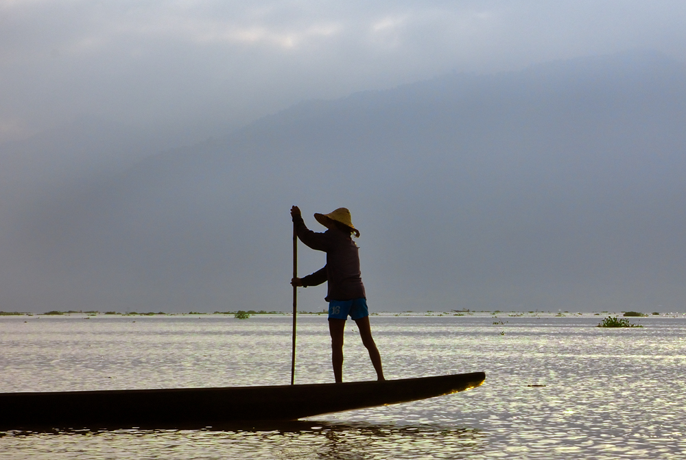 Fishing in the early morning