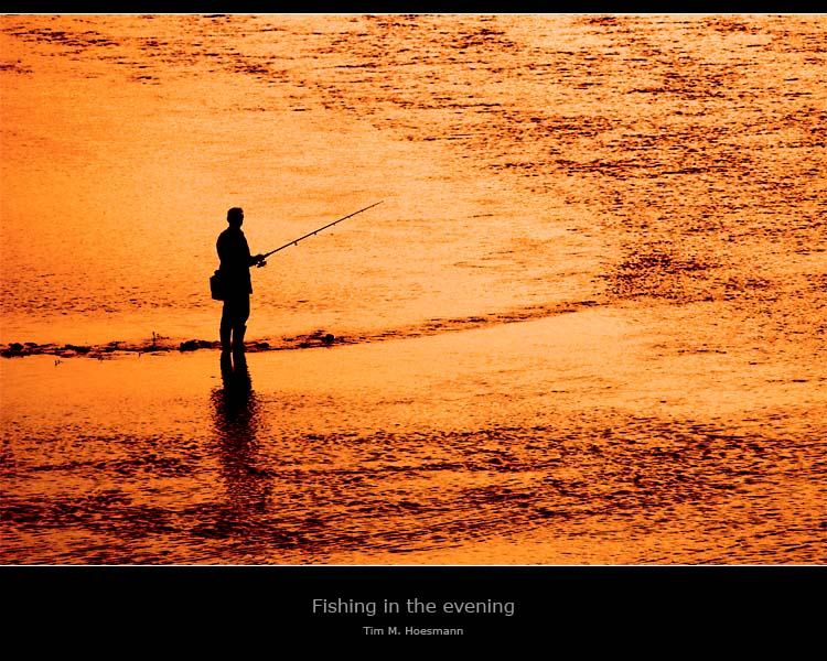 Fishing in the evening