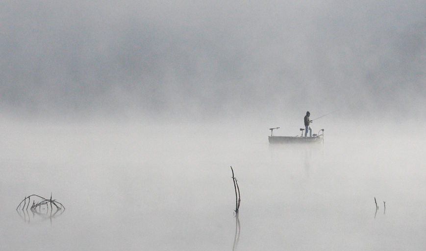 fishing in the fog