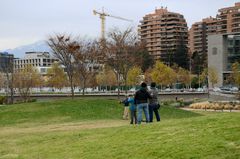 Fishing in the grass