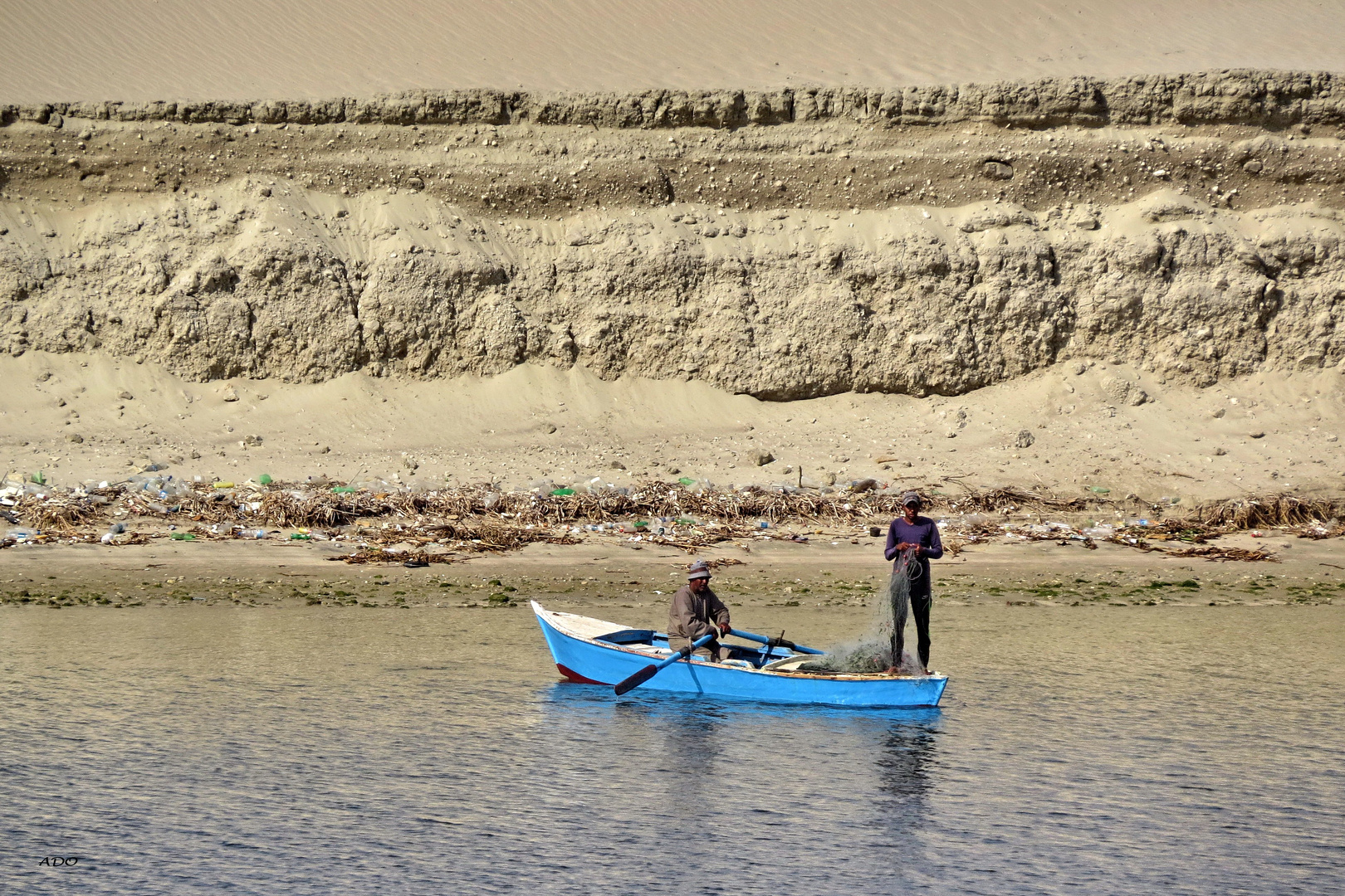 Fishing in the Suez Canal