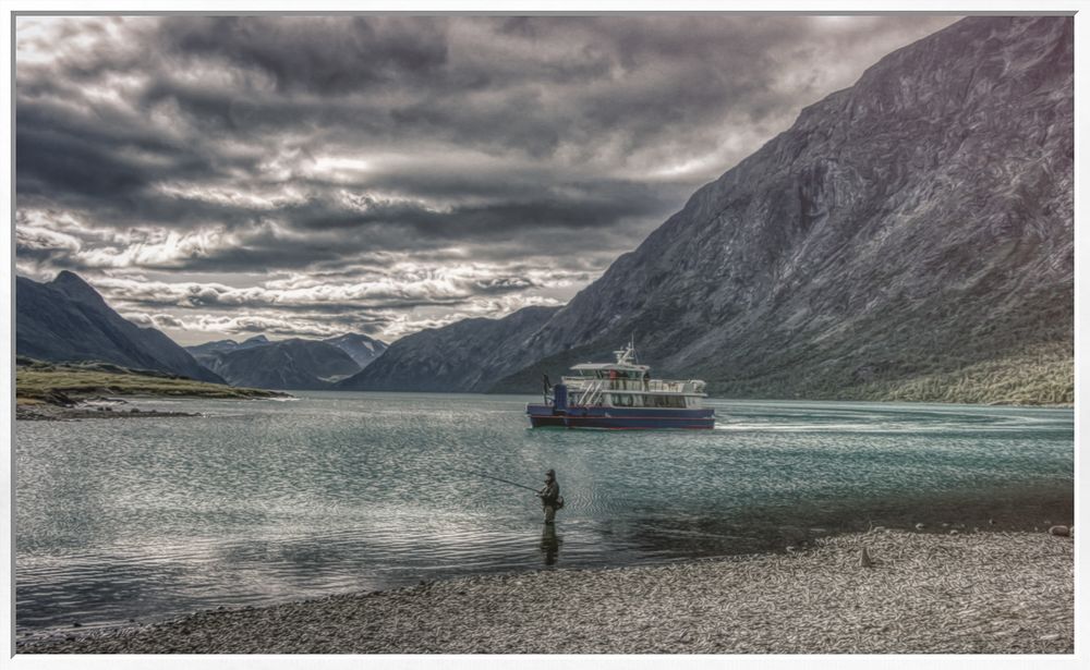 Fishing in Valdres by Tony