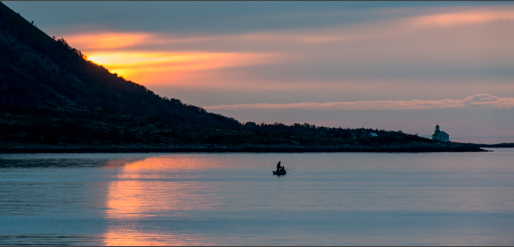 fishing just before midnight