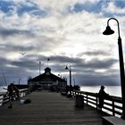 Fishing on IB Pier California Corky Art