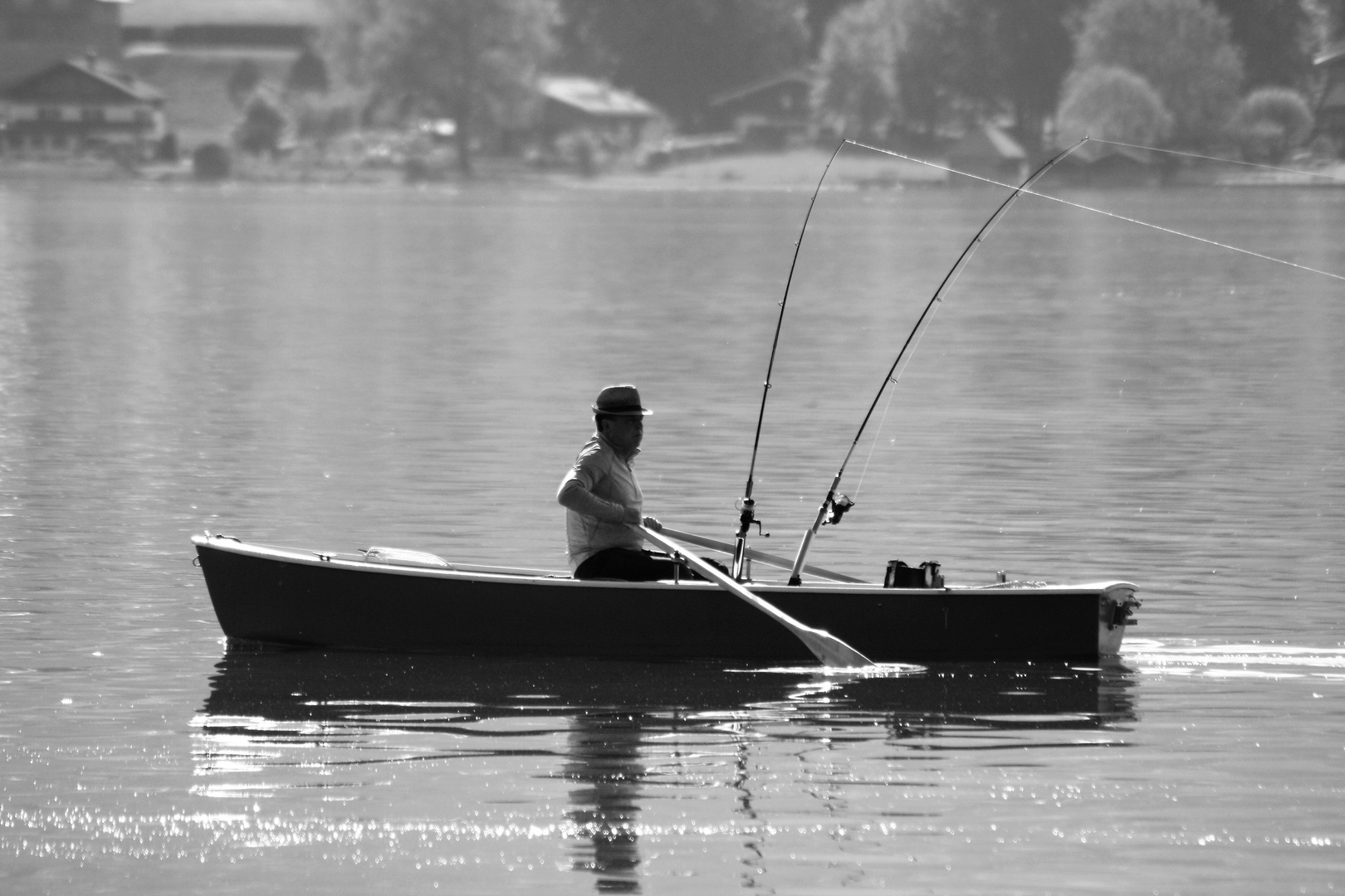 Fishing on the lake